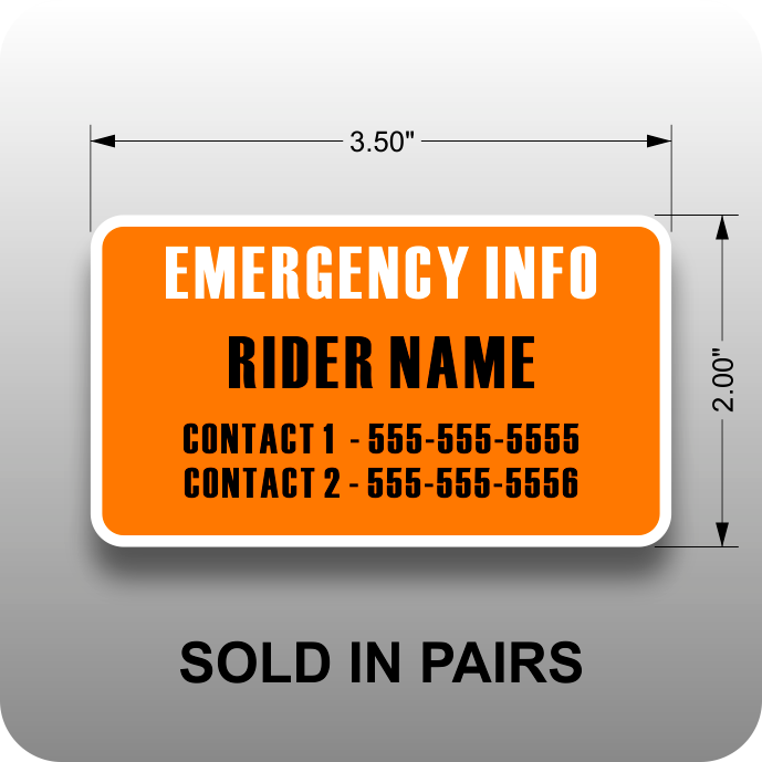 Emergency Contact Info Stickers