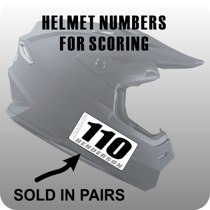 Combo Set - Helmet Scoring Stickers and Emergency Contact Stickers