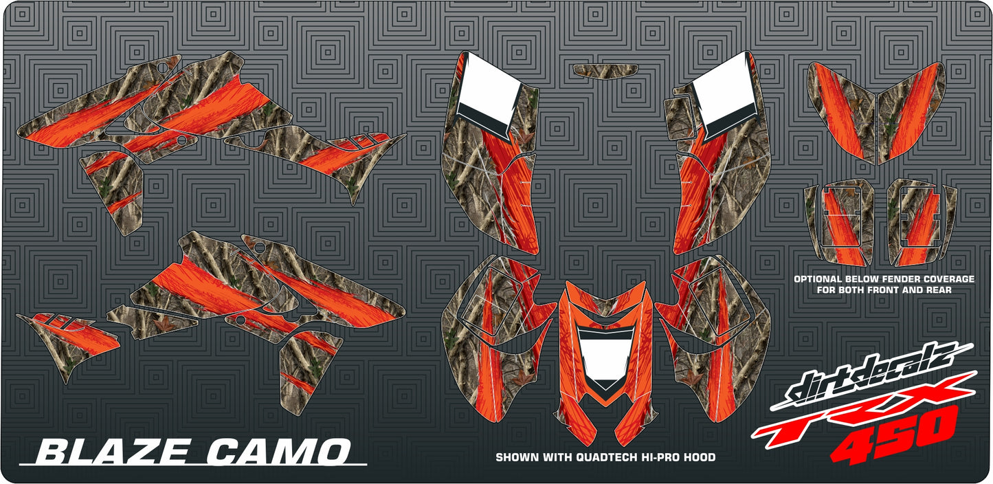 Blaze Camo ATV Graphics Kit